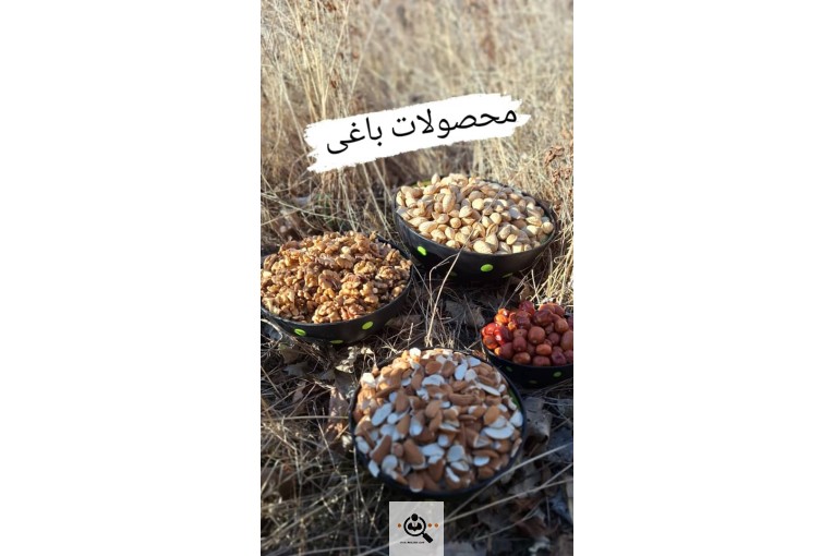 خشکبار سرای مغز بادام ایرانی در شهر سامان چهارمحال بختیاری