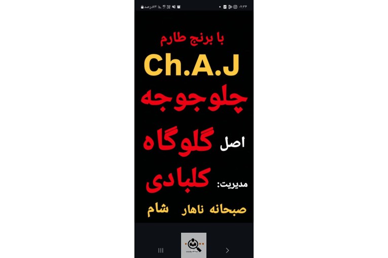 چلو جوجه اصل گلوگاه شعبه شیرگاه (کلبادی)