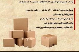 تولید و فروش انواع کارتن و جعبه دایکات نگین کارتن ارژن در شیراز