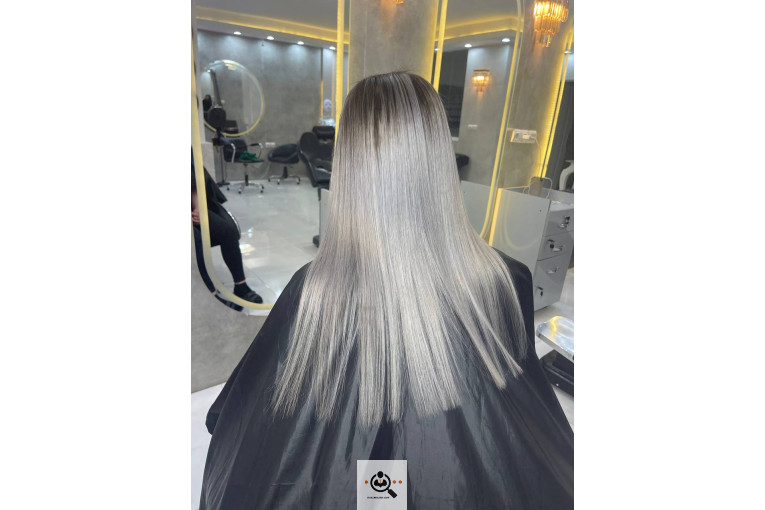 رنگ و کراتین مو معصومه باقری در مشهد
