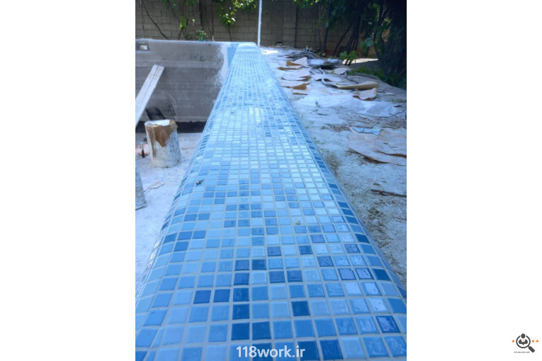 کاشی کاری اجرا استخر عطایی (Ulduz) در تهران