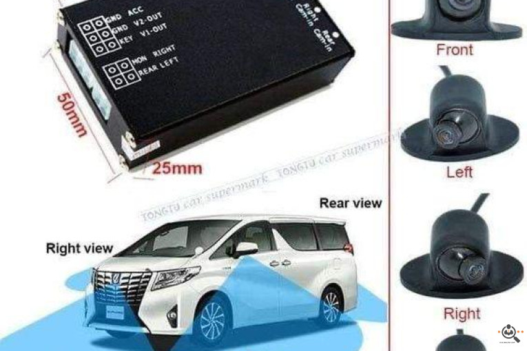 نصب دوربین سنسور عقب و دوربین ۳۶۰ درجه تویوتا در رشت